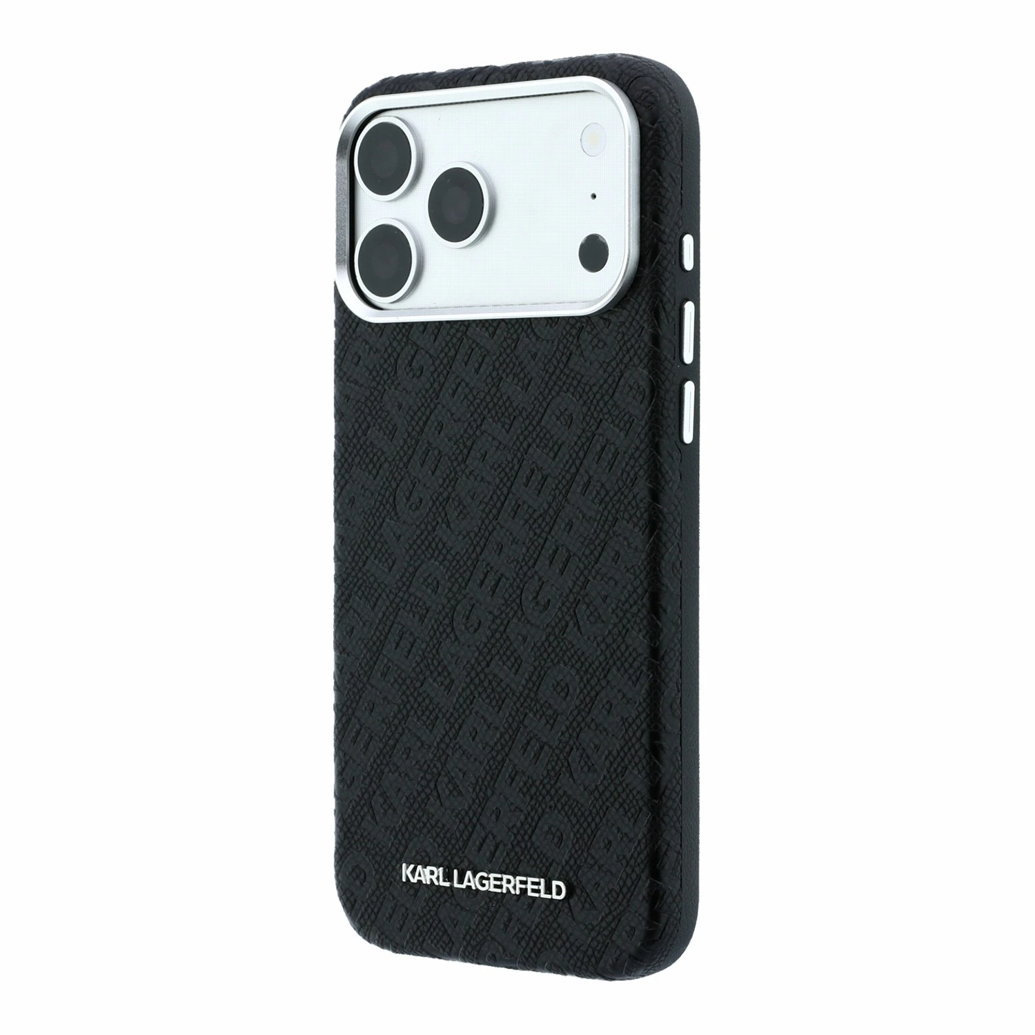 Karl Lagerfeld PU Grained Allover Semi Wrap Magsafe Zadní Kryt pro iPhone 18 Pro Black