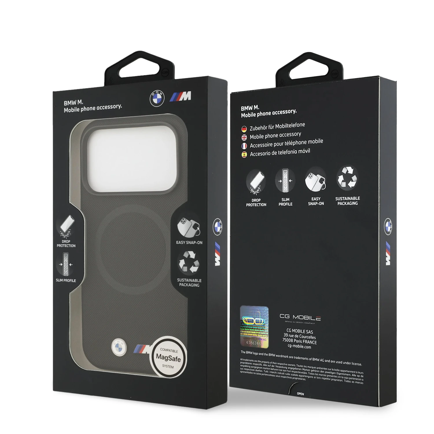 BMW M FW Metal Logo MagSafe Zadní Kryt pro iPhone 17 Pro Max Black