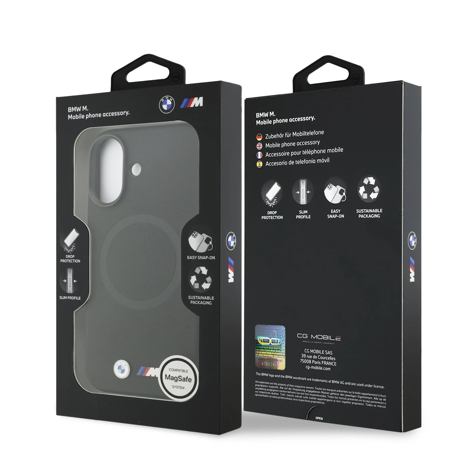 BMW M FW Metal Logo MagSafe Zadní Kryt pro iPhone 17 Black