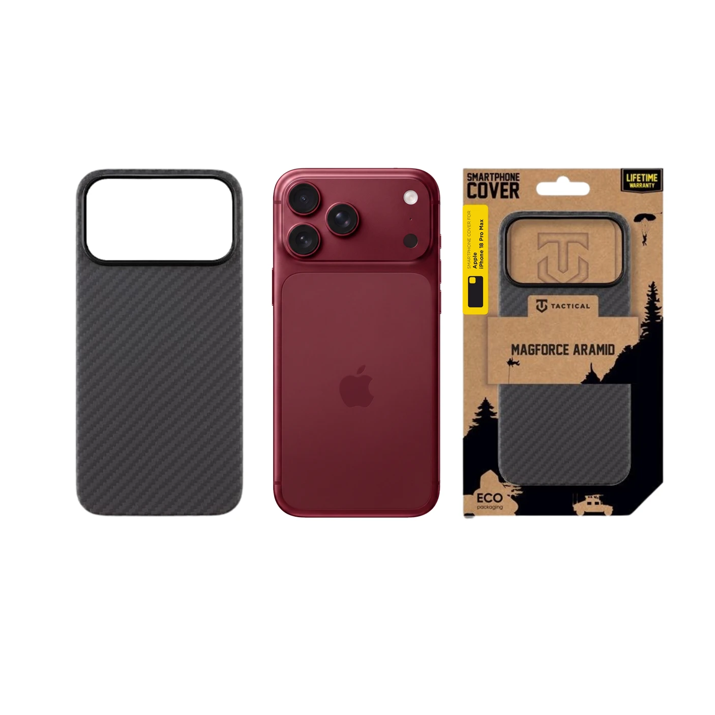 Tactical MagForce Aramid Kryt pro Apple iPhone 18 Pro Max Black