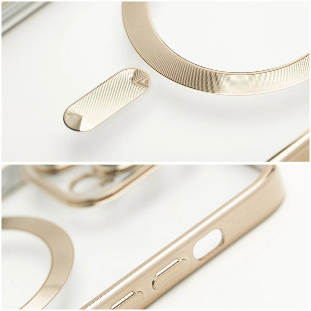 Case for iPhone 17 Pro Max / 18 Pro Max Electro Mag Cover compatible with MagSafe gold