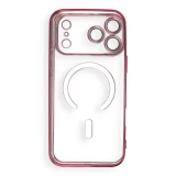 Case for iPhone 17 Pro Max / 18 Pro Max Electro Mag Cover compatible with MagSafe dark cherry
