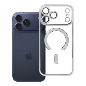 Case for iPhone 17 Pro / 18 Pro Electro Mag Cover compatible with MagSafe silver