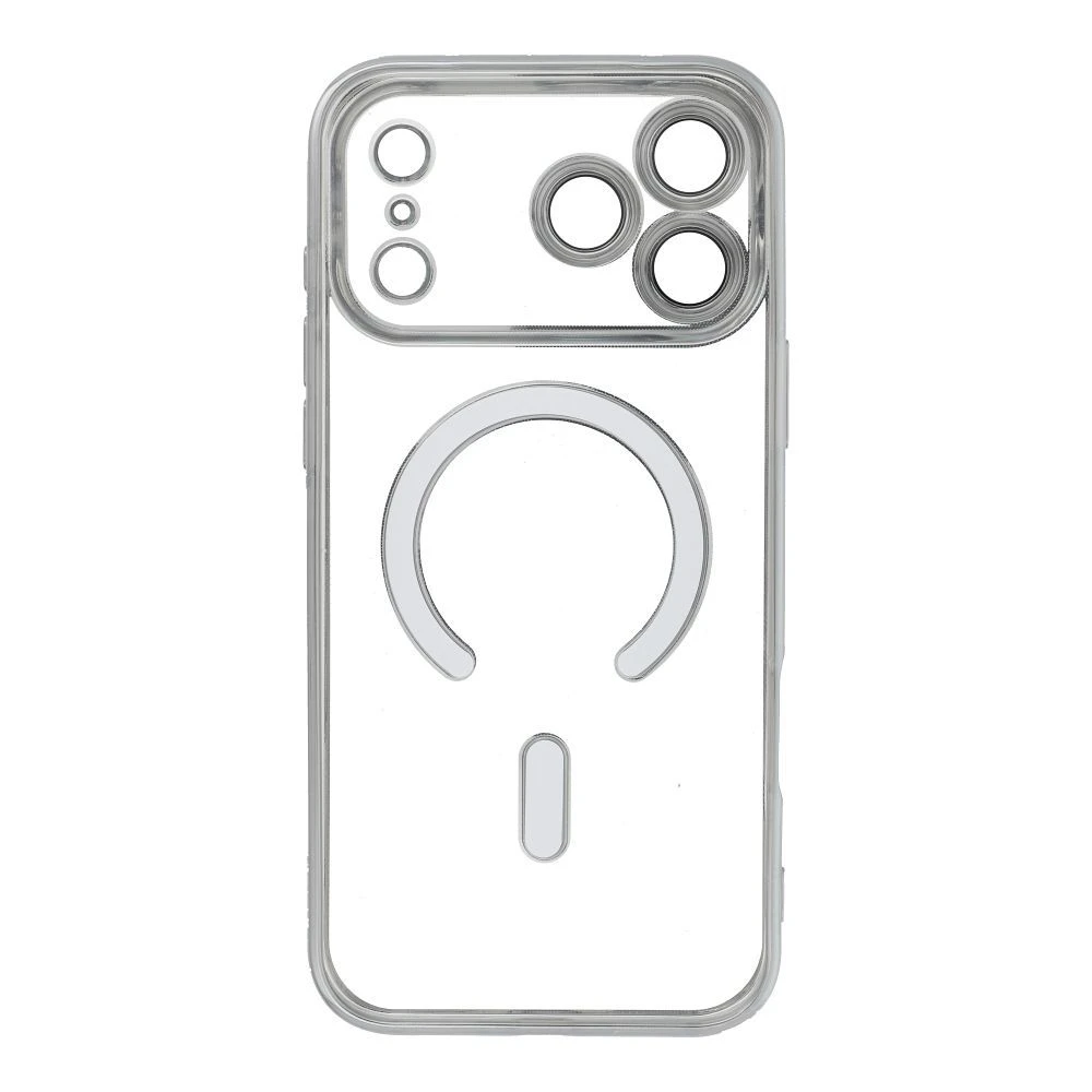 Case for iPhone 17 Pro / 18 Pro Electro Mag Cover compatible with MagSafe silver