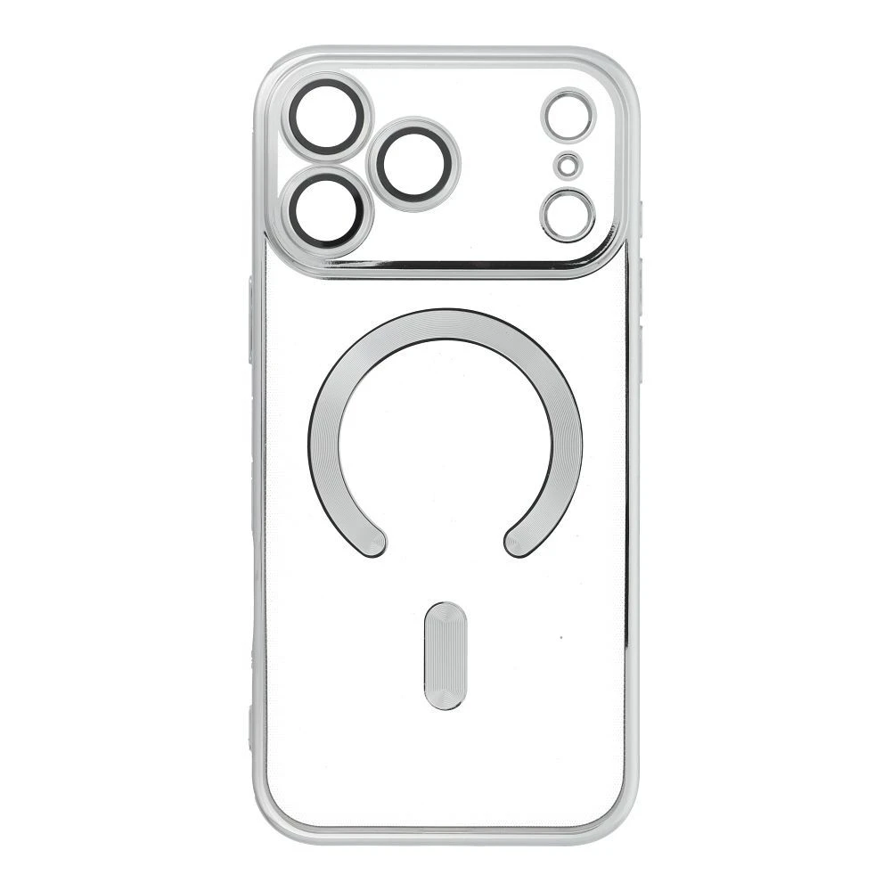 Case for iPhone 17 Pro / 18 Pro Electro Mag Cover compatible with MagSafe silver