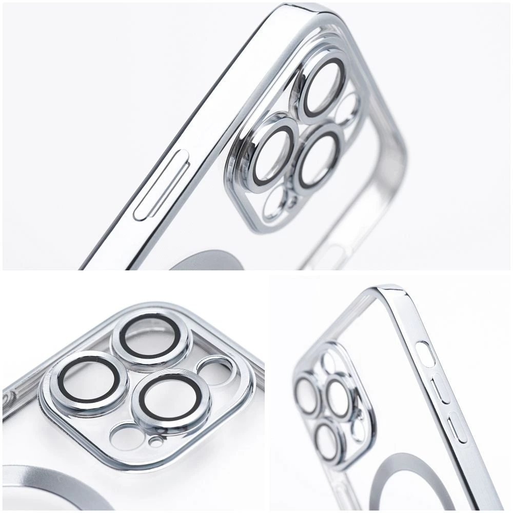 Case for iPhone 17 Pro / 18 Pro Electro Mag Cover compatible with MagSafe silver