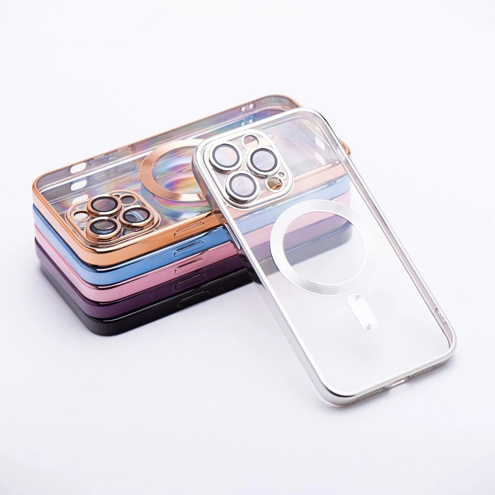 Case for iPhone 17 Pro / 18 Pro Electro Mag Cover compatible with MagSafe silver