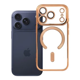 Case for iPhone 17 Pro / 18 Pro Electro Mag Cover compatible with MagSafe gold