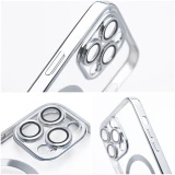 Case for Samsung S26 PLUS Electro Mag Cover compatible with MagSafe silver