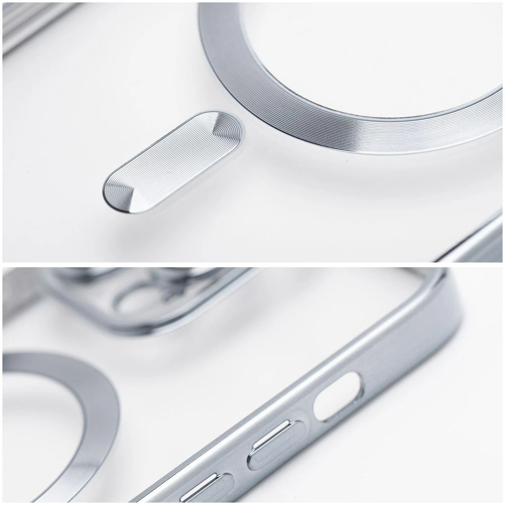 Case for Samsung S26 PLUS Electro Mag Cover compatible with MagSafe silver