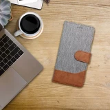 Flipové pouzdro JEANS BOOK pro Xiaomi Redmi Note 17 Pro Max 5G, šedá