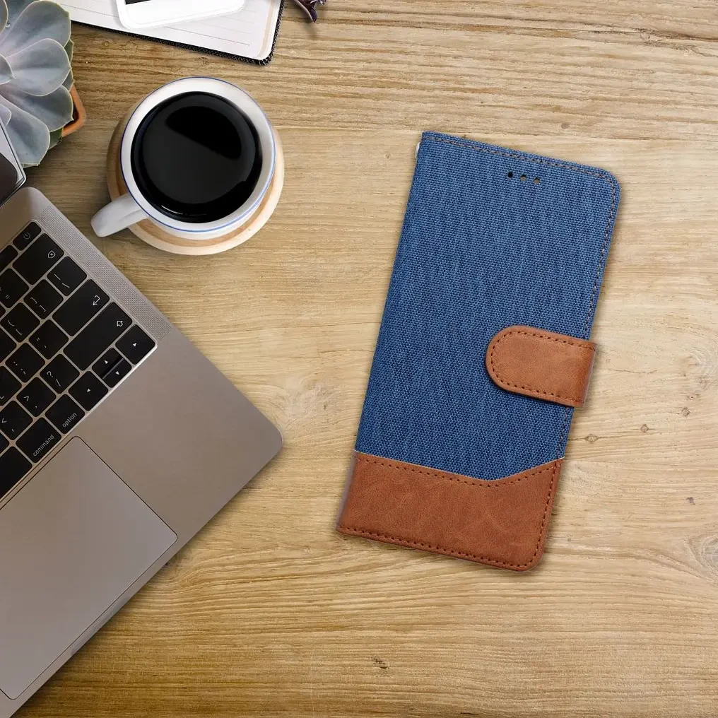 Flipové pouzdro JEANS BOOK pro Xiaomi Redmi Note 17 Pro Max 5G, modrá