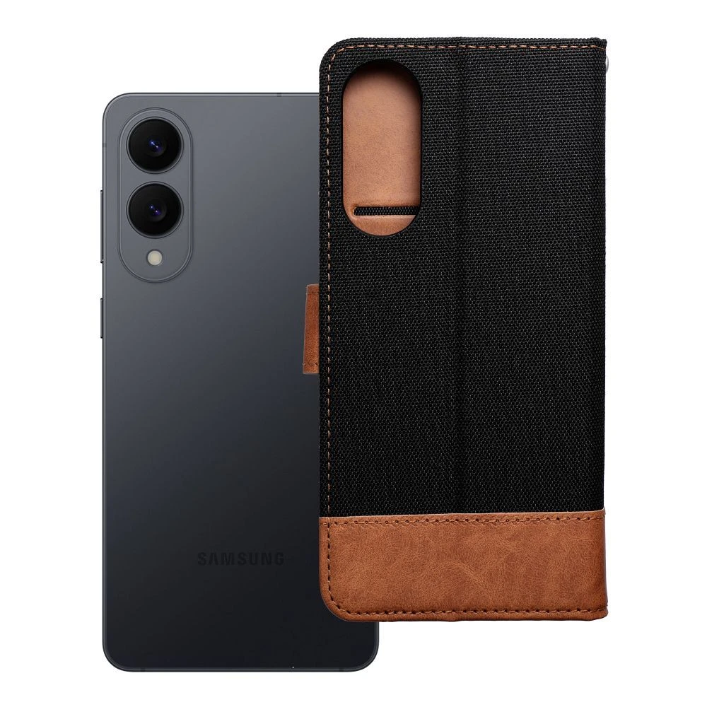 Flip case for Samsung S25 Edge Jeans Book black