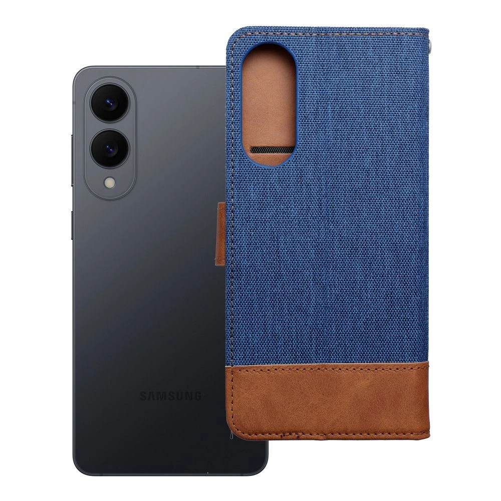 Flip case for Samsung S25 Edge Jeans Book blue