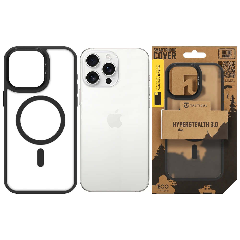 Tactical MagForce Hyperstealth 3.0 Kryt pro Apple iPhone 16 Pro Max Asphalt