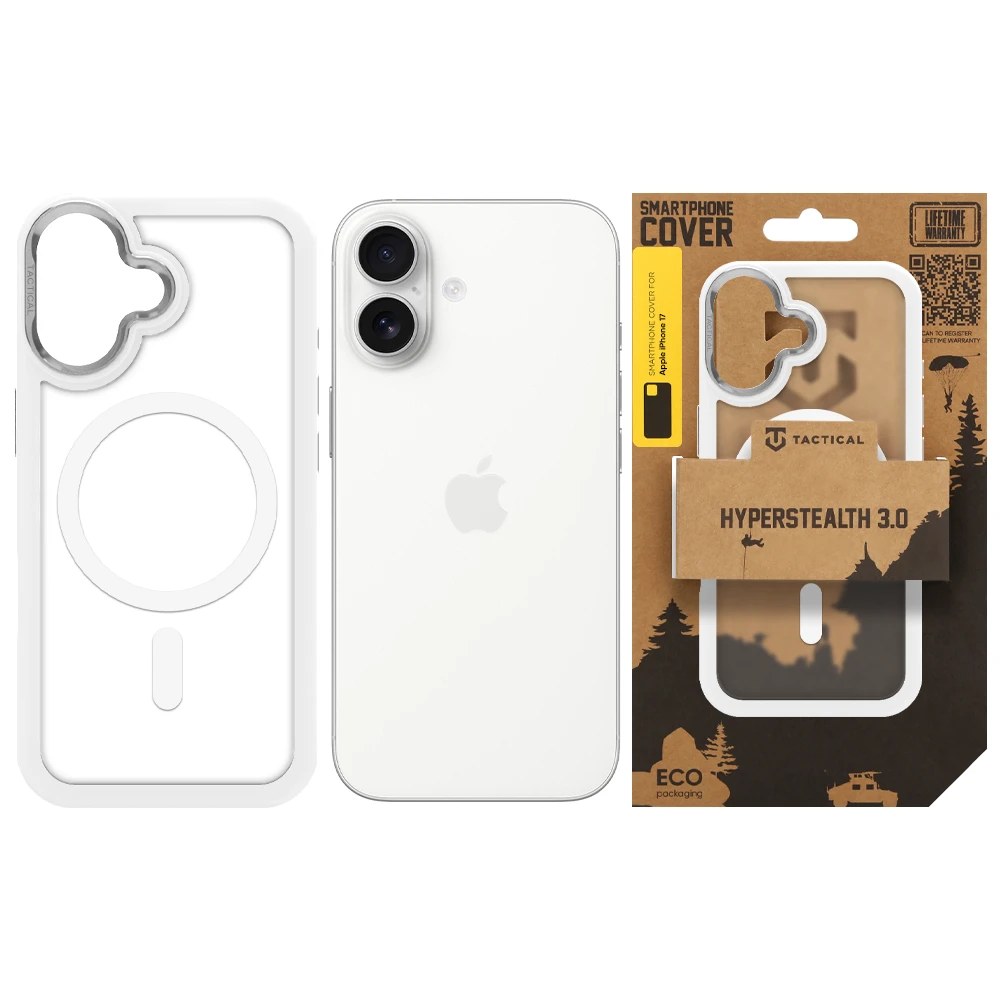 Tactical MagForce Hyperstealth 3.0 Kryt pro Apple iPhone 17 Snow White
