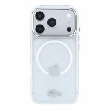 Lacoste IML Frosted Petit Pique Metal Logo MagSafe Zadní Kryt pro iPhone 18 Pro Max Transparent