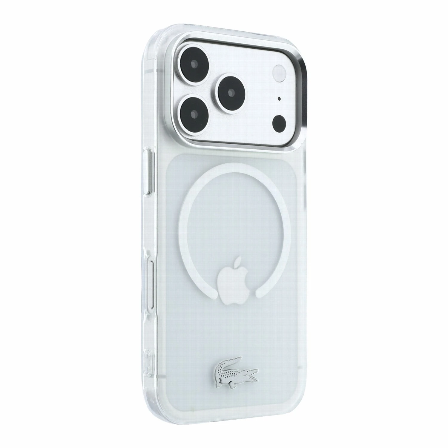 Lacoste IML Frosted Petit Pique Metal Logo MagSafe Zadní Kryt pro iPhone 18 Pro Transparent