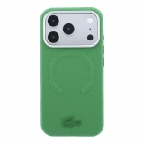 Lacoste PVC Petit Pique Semi Wrap Embossed MagSafe Zadní Kryt pro iPhone 18 Pro Max Estragon