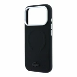 Lacoste PVC Petit Pique Semi Wrap Embossed MagSafe Zadní Kryt pro iPhone 18 Pro Max Black