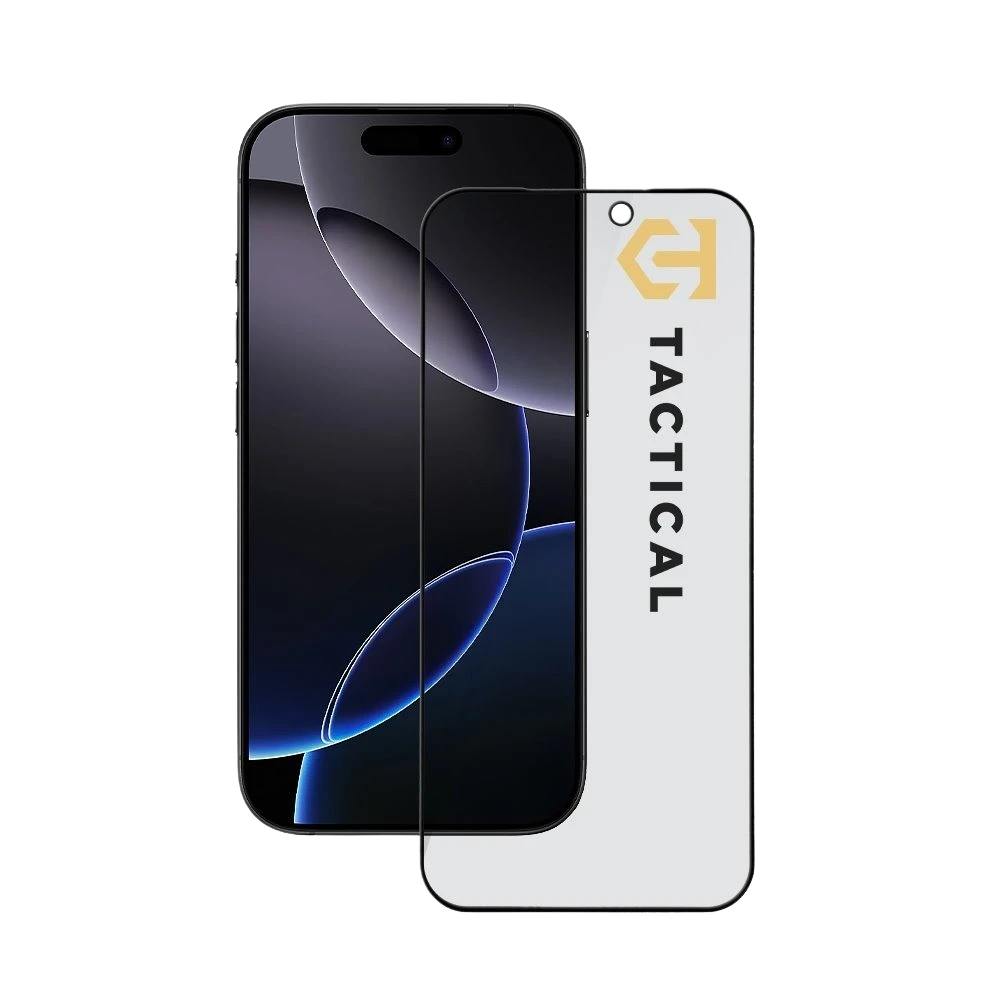 Tactical Glass Shield Privacy Stealth 5D sklo pro Apple iPhone 18 Pro Max Black