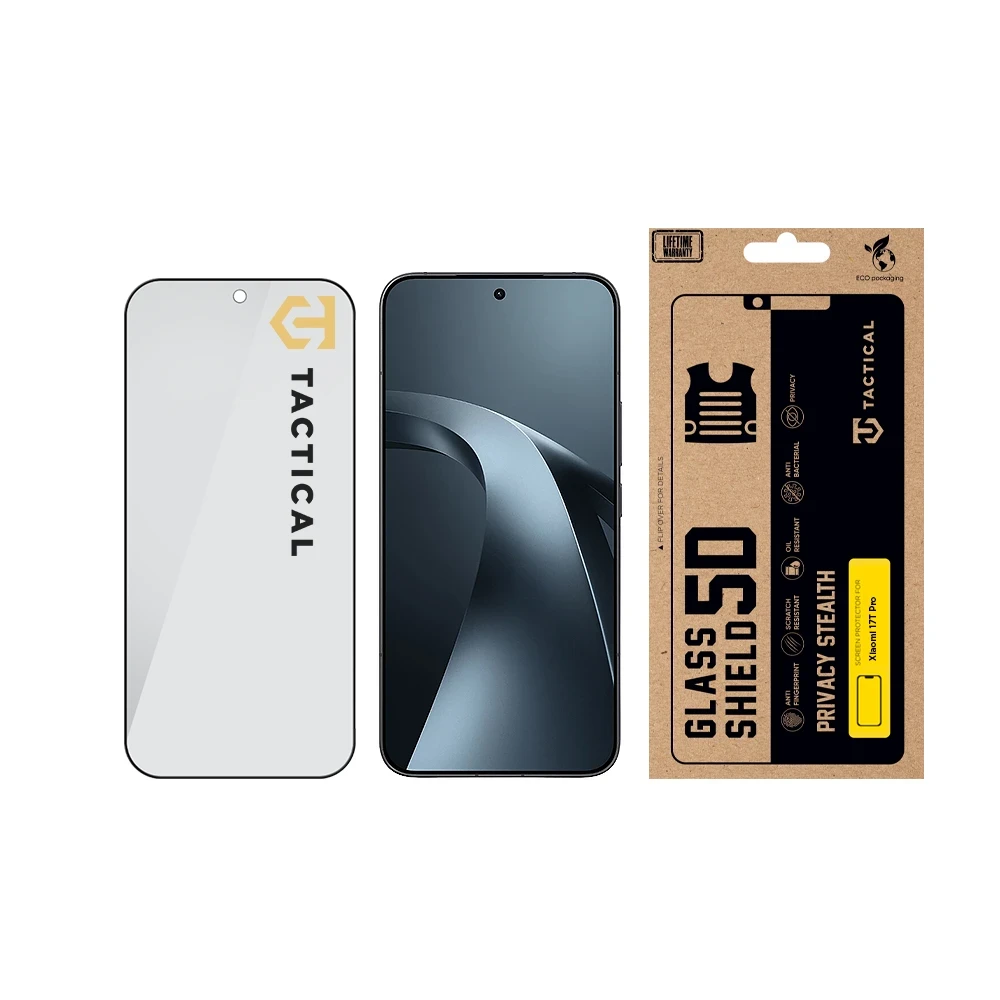 Ochranné sklo Tactical Glass Shield Privacy Stealth 5D pro Apple iPhone 18 Pro Max, černá