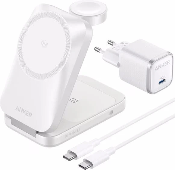 Bezdrátová nabíječka 3v1 Anker Prime Qi2.2 25W, bílá