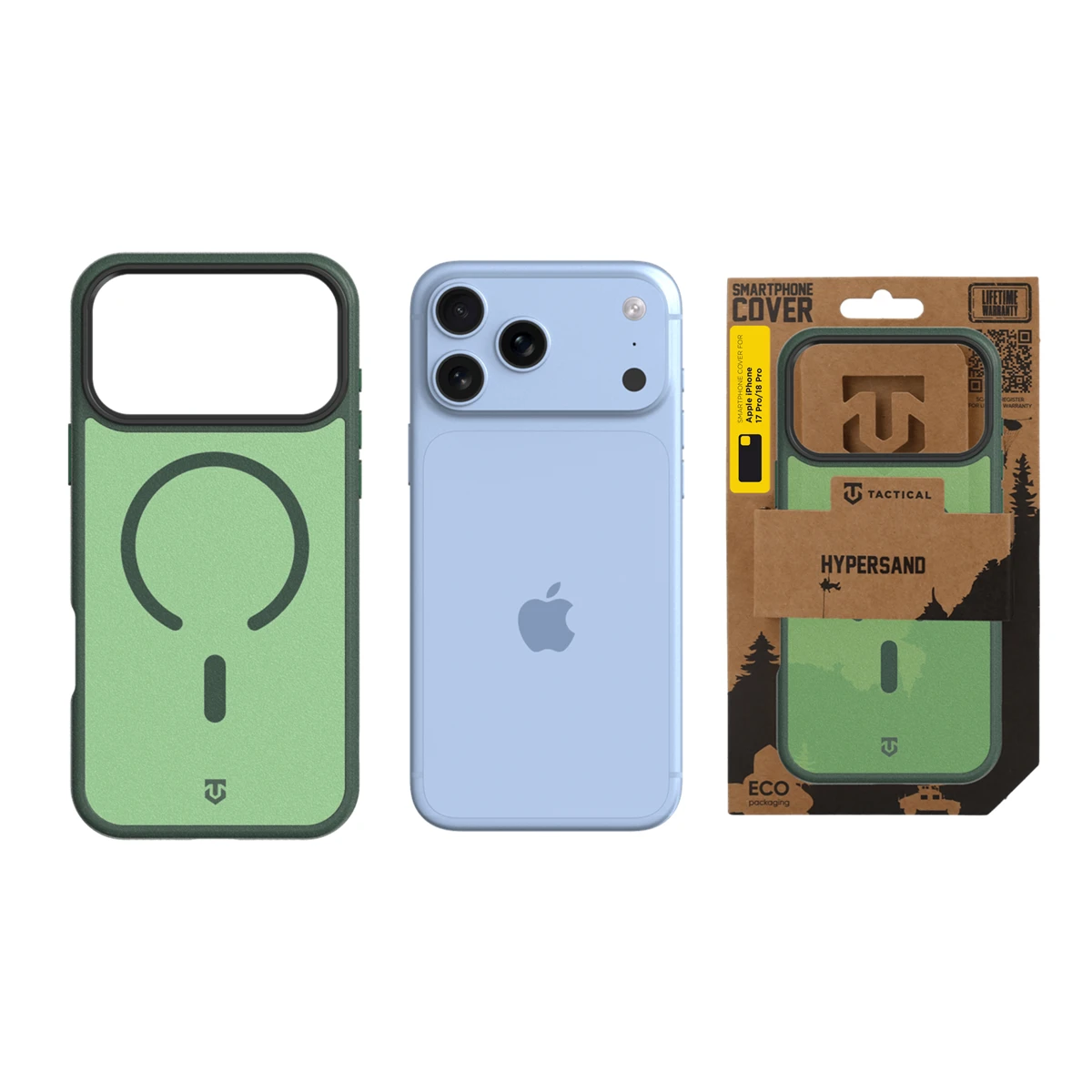 Tactical MagForce Hypersand Kryt pro Apple iPhone 17 Pro/18 Pro Forest Green