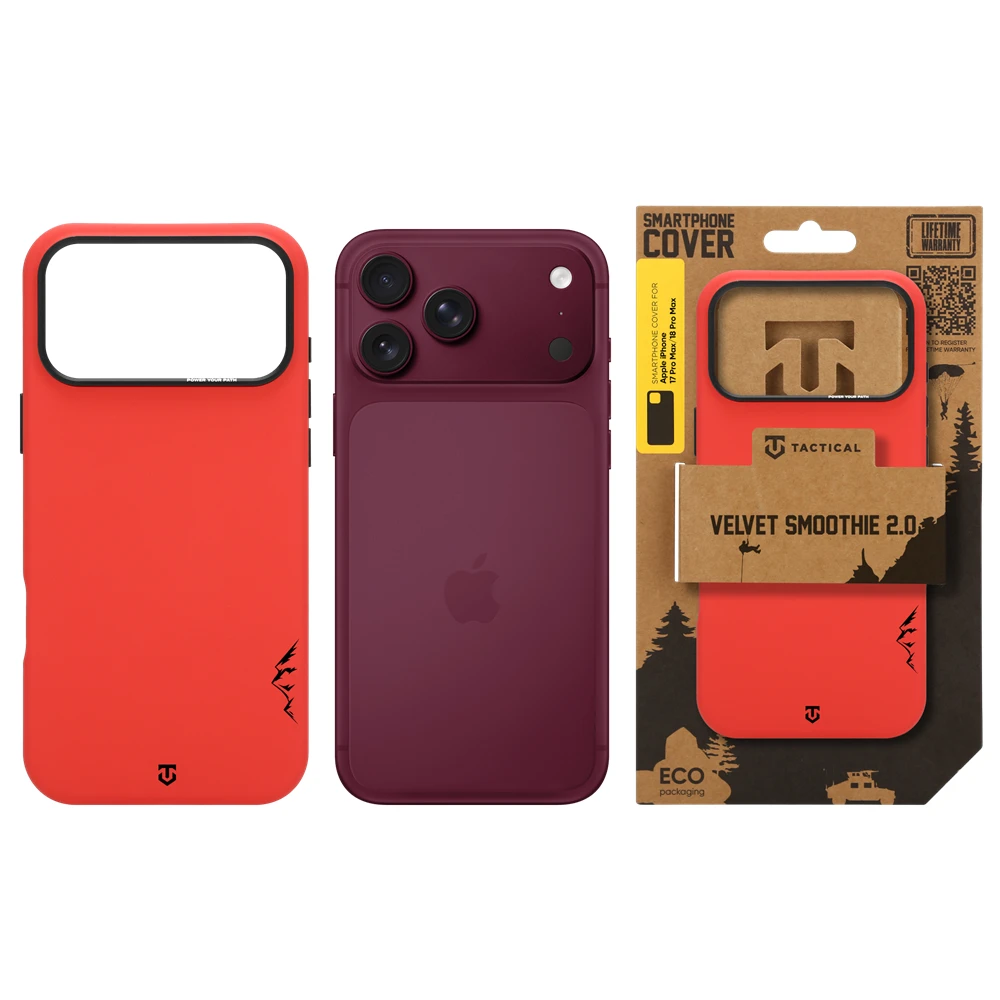 Tactical MagForce Velvet Smoothie 2.0 Kryt pro Apple iPhone 17 Pro Max/18 Pro Max Chilli