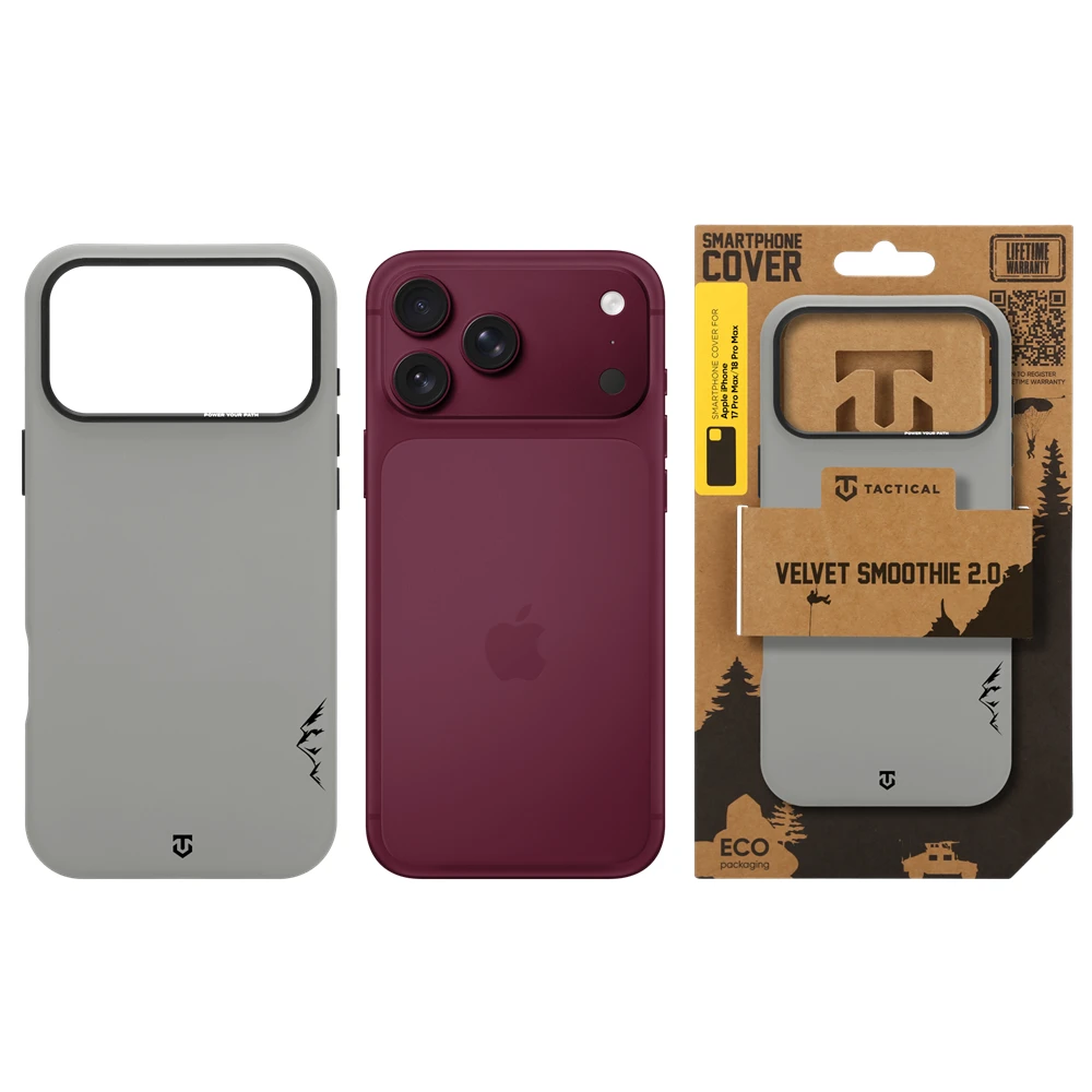 Tactical MagForce Velvet Smoothie 2.0 Kryt pro Apple iPhone 17 Pro Max/18 Pro Max Foggy