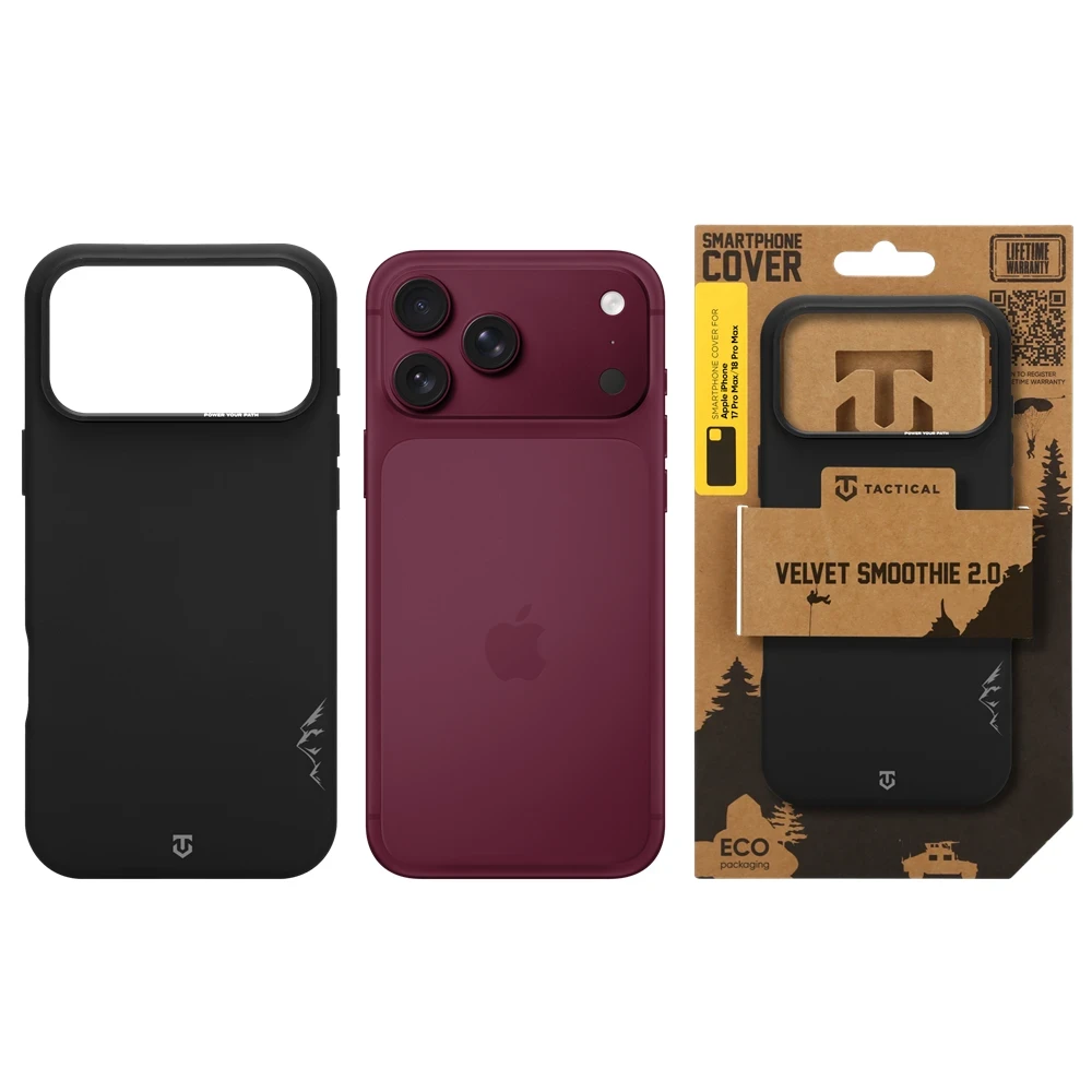 Zadní kryt Tactical MagForce Velvet Smoothie 2.0 pro Apple iPhone 17 Pro / 18 Pro, asphalt