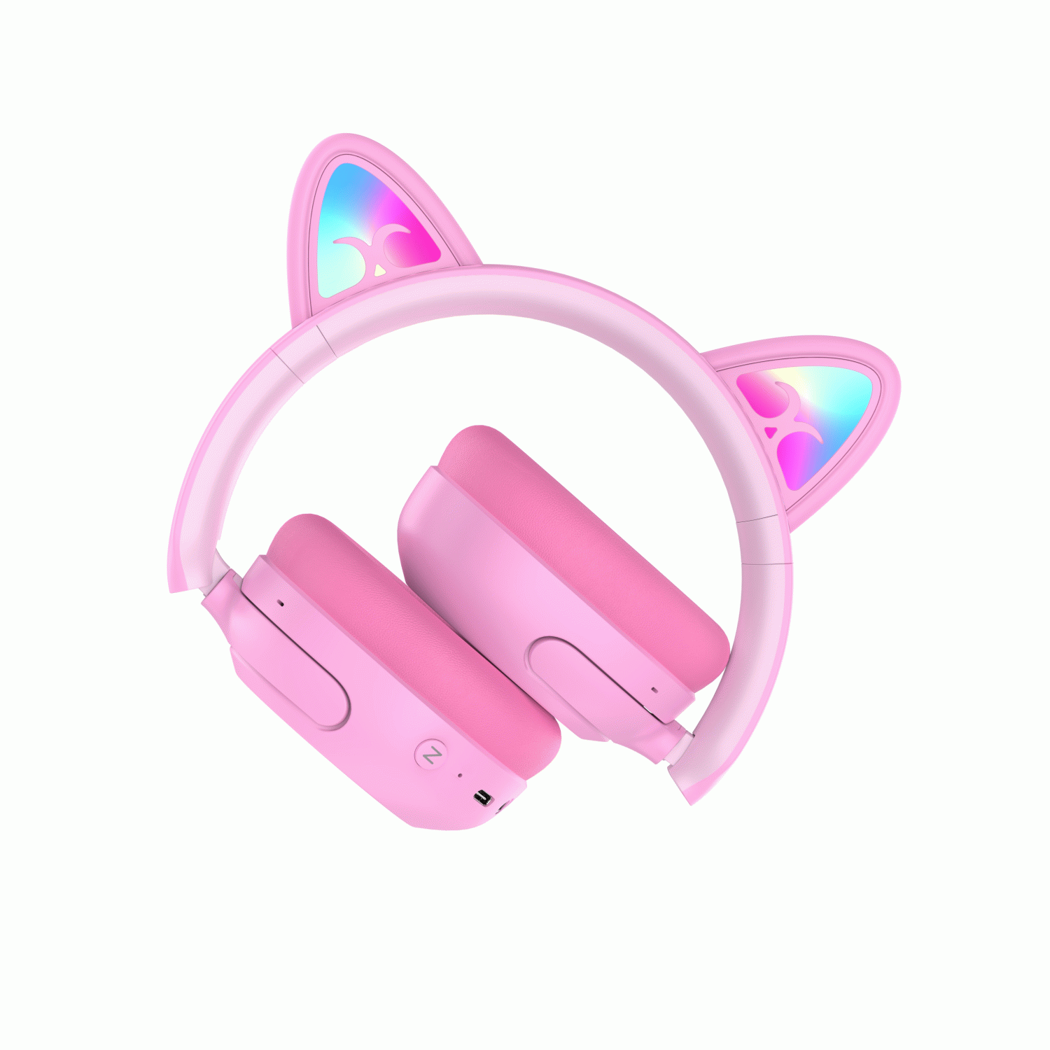 BLUETOOTH DĚTSKÁ STEREO SLUCHÁTKA S UŠIMA SWISSTEN CUTIE, RŮŽOVÁ 