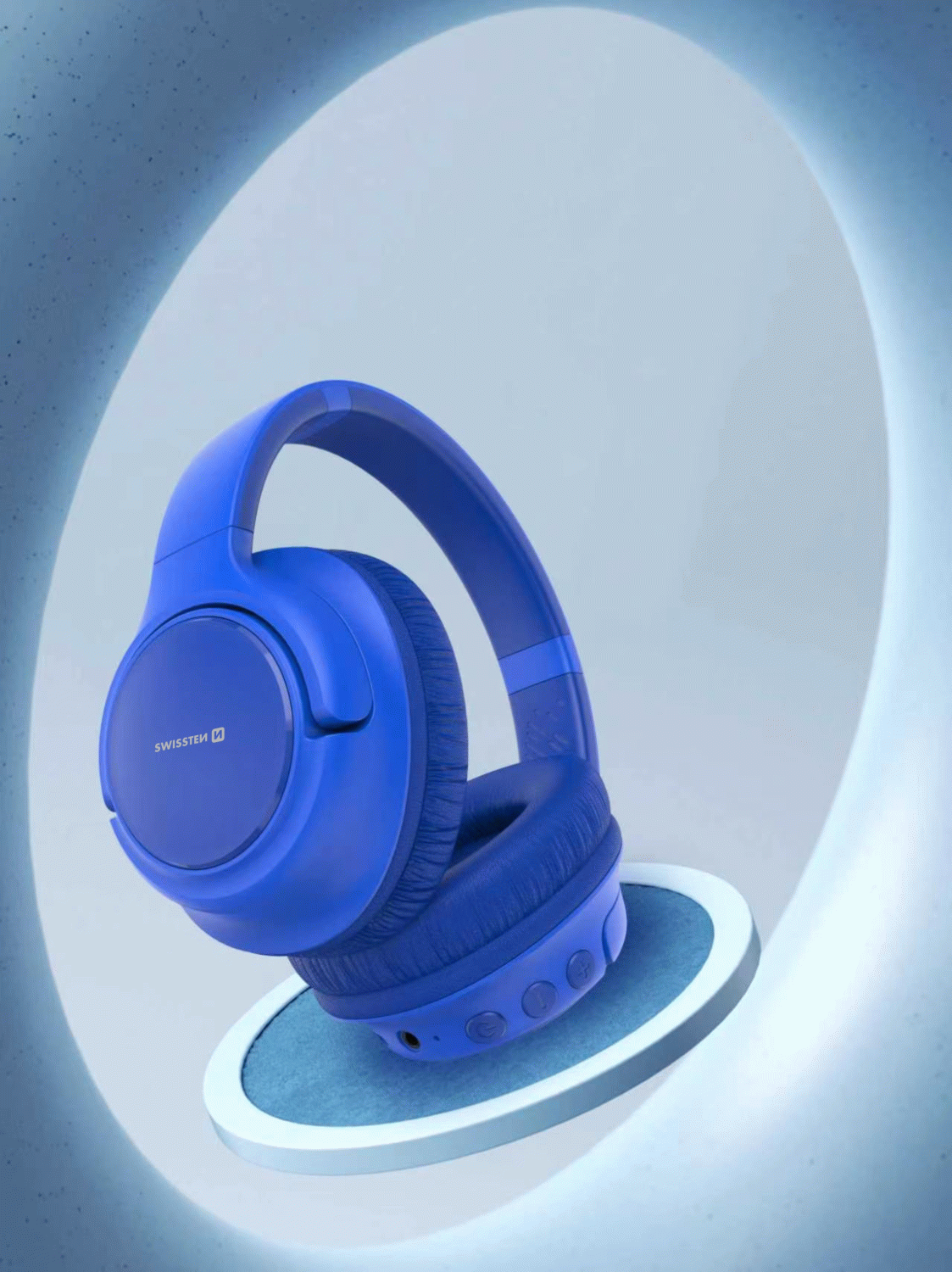 BLUETOOTH DĚTSKÁ STEREO SLUCHÁTKA SWISSTEN JUNIOR, MODRÁ