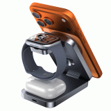 SWISSTEN Qi2.2 25W NABÍJEČKA MagBase PRO 3v1, kompatibilní s MagSafe, černá