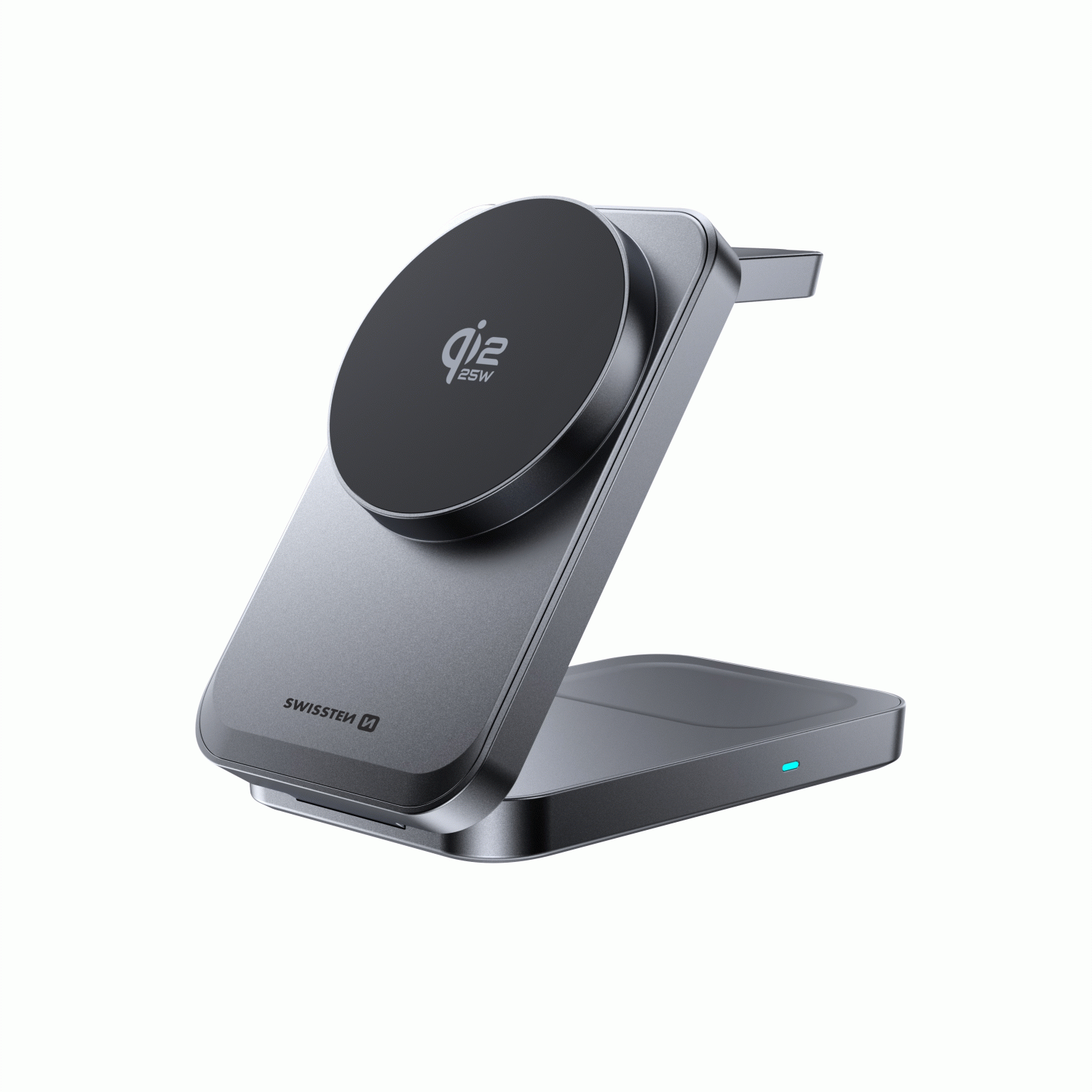 SWISSTEN Qi2.2 25W NABÍJEČKA MagBase PRO 3v1, kompatibilní s MagSafe, černá