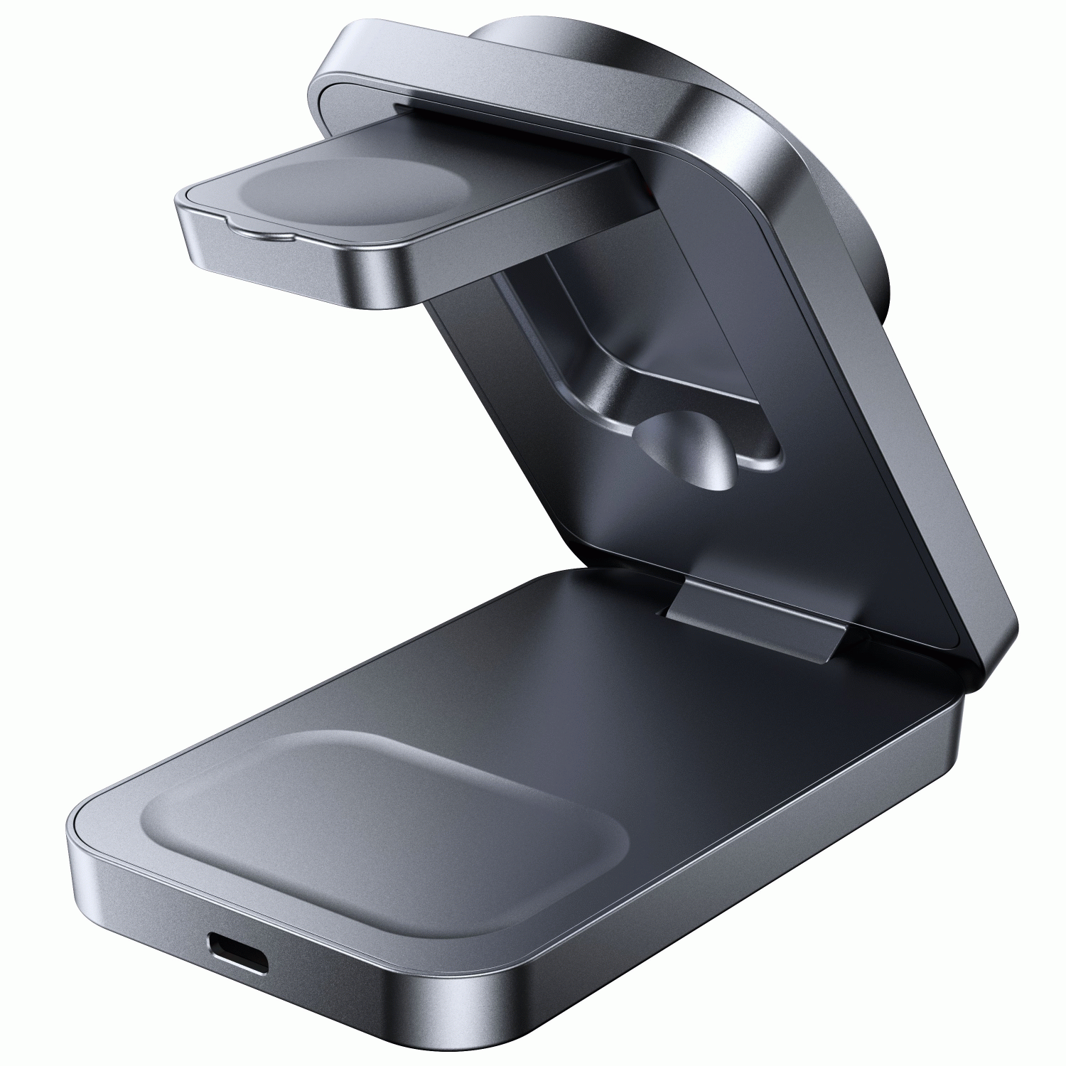 SWISSTEN Qi2.2 25W NABÍJEČKA MagBase PRO 3v1, kompatibilní s MagSafe, černá