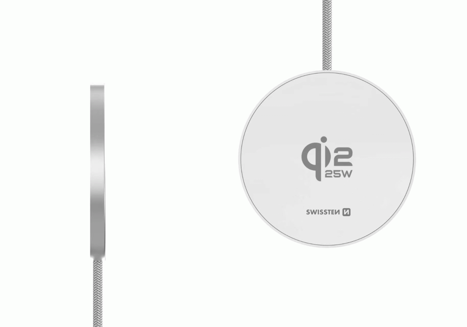 SWISSTEN MagPuck PRO Qi2.2 25W 1.2 M, kompatibilní s MagSafe