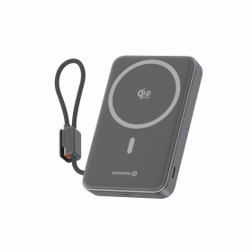 SWISSTEN SEMI-SOLID 10000 mAh, 45W S INTEGROVANÝM KABELEM USB-C, Qi2.2, 25W, kompatibilní s MagSafe