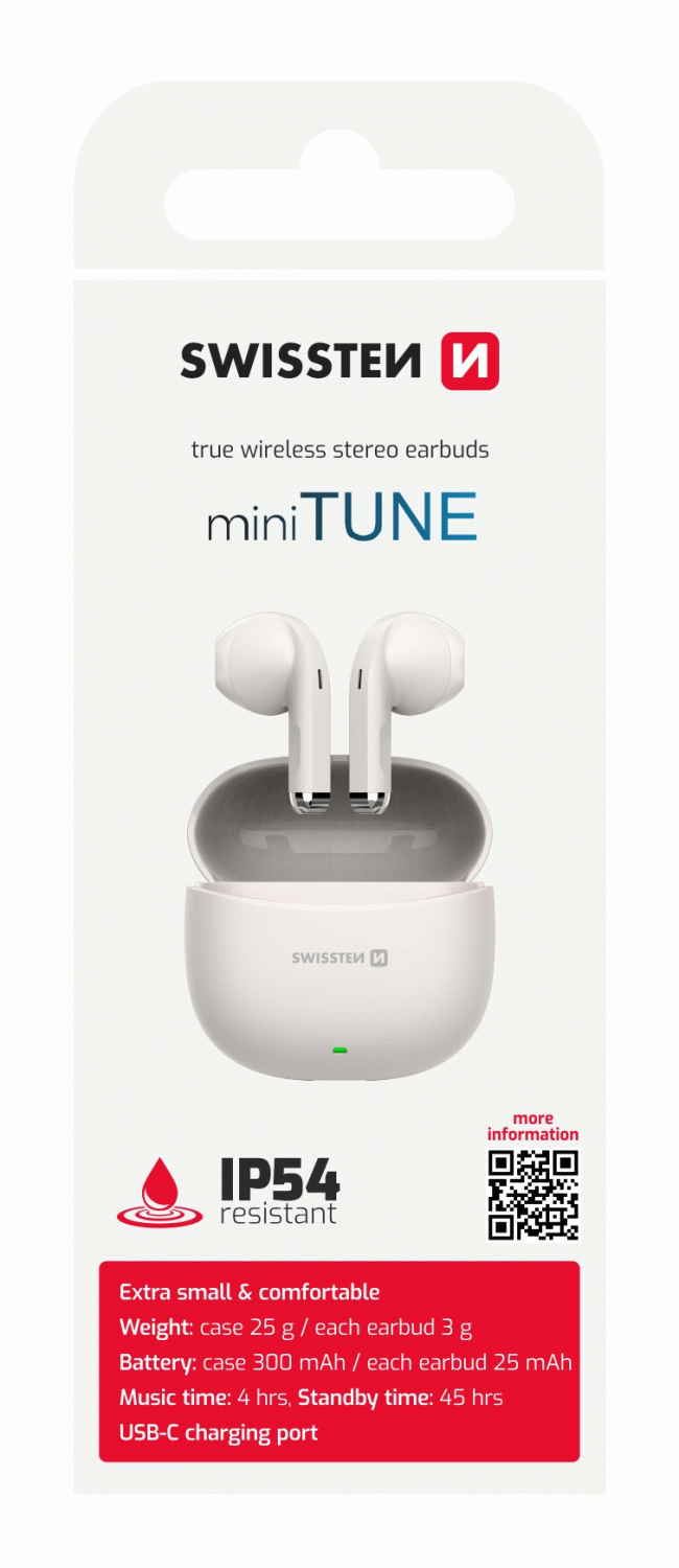 BLUETOOTH TWS SLUCHÁTKA SWISSTEN Mini TUNE, BÉŽOVÁ