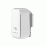 SWISSTEN SKLÁDACÍ SÍŤOVÝ ADAPTÉR FoldCHARGE GaN 1x USB-C 30W + 1x USB-A 18W QC, BÍLÁ