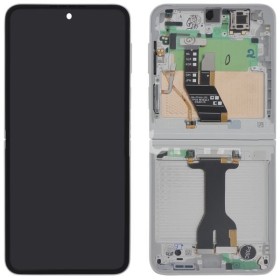 LCD display + Dotyk + Přední Kryt Samsung F761 Galaxy Z Flip 7 FE 5G White (Service Pack)