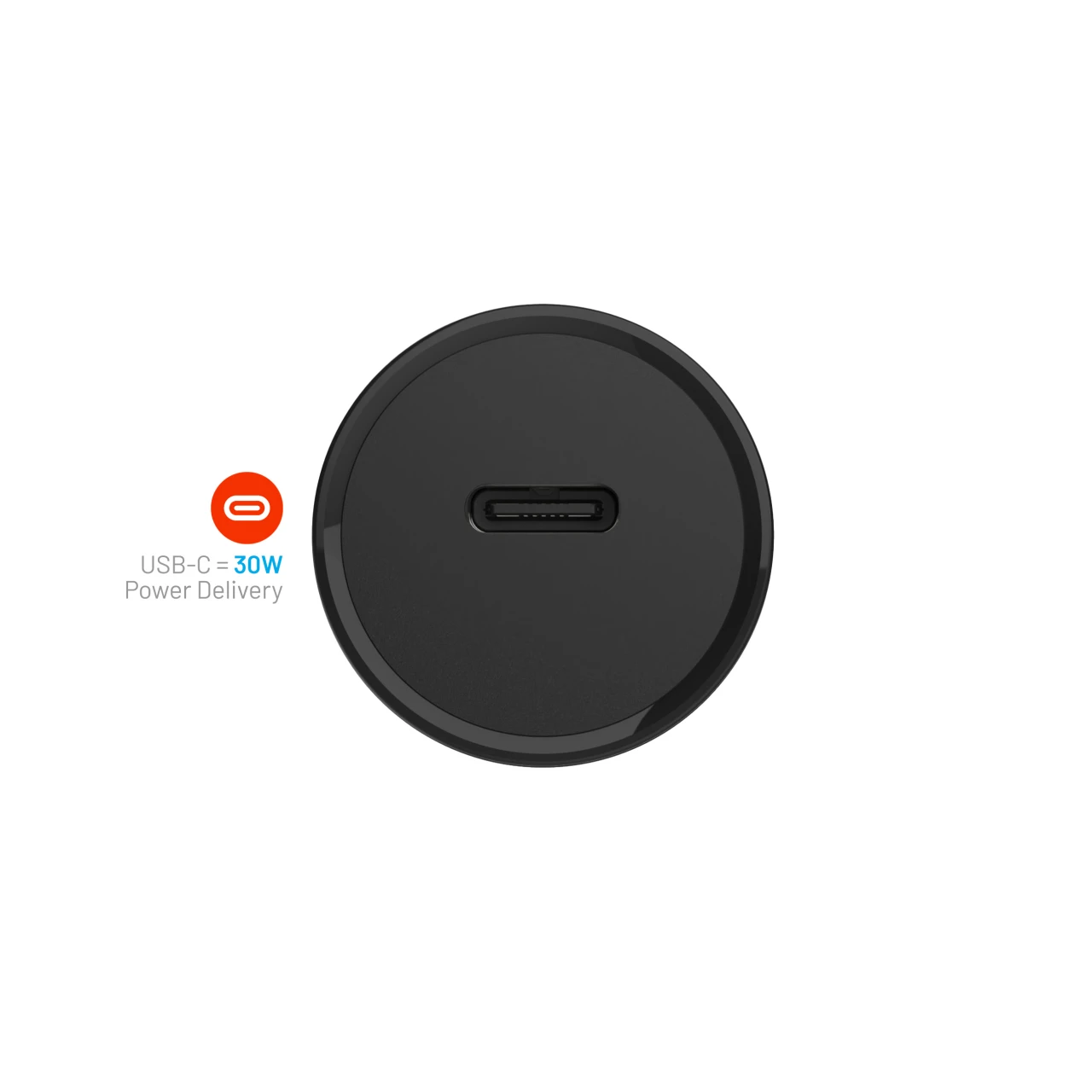 Autonabíječka FIXED s USB-C výstupem a podporou PD, 30W, černá