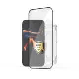 Ultra odolné tvrzené sklo FIXED Long-Life s Anti-dust aplikátorem pro Apple iPhone 17e/16e/14/13Pro/13, černá