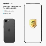 Ultra odolné tvrzené sklo FIXED Long-Life s Anti-dust aplikátorem pro Apple iPhone 17e/16e/14/13Pro/13, černá