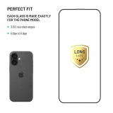 Ultra odolné tvrzené sklo FIXED Long-Life s Anti-dust aplikátorem pro Apple iPhone 17, černá