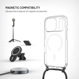 Pouzdro FIXED MagPure Neck s černou šňůrkou na krk pro Apple iPhone 18 Pro Max