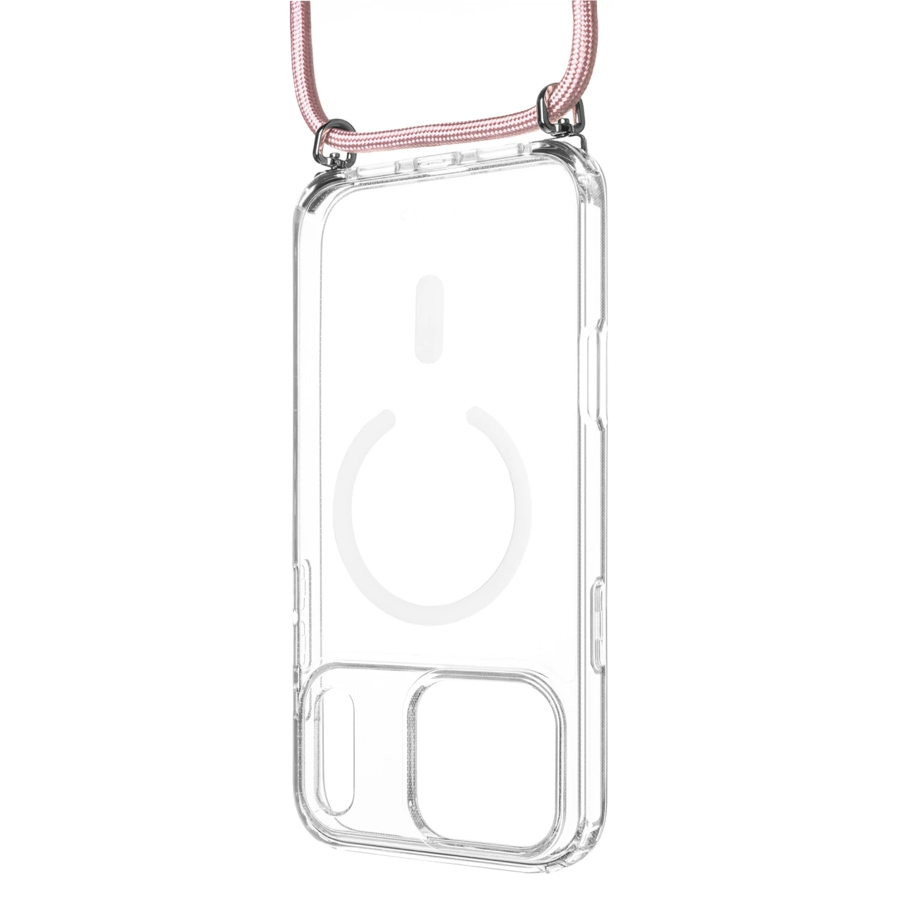 Pouzdro FIXED MagPure Neck s růžovou šňůrkou na krk pro Apple iPhone 18 Pro