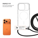 Pouzdro FIXED MagPure Neck s černou šňůrkou na krk pro Apple iPhone 17 Pro