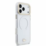 Lacoste IML Shockproof Petit Pique Gold Logo MagSafe Zadní Kryt pro iPhone 18 Pro Max Transparent