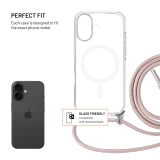 Pouzdro FIXED MagPure Neck s růžovou šňůrkou na krk pro Apple iPhone 17
